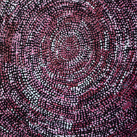 Aboriginal Artwork by Sarah Napurrurla Leo, Ngapa Jukurrpa (Water Dreaming), 30x30cm