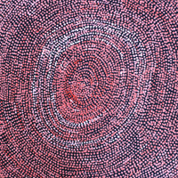 Aboriginal Artwork by Sarah Napurrurla Leo, Ngapa Jukurrpa (Water Dreaming), 30x30cm