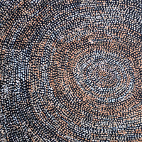 Aboriginal Artwork by Sarah Napurrurla Leo, Ngapa Jukurrpa (Water Dreaming), 30x30cm