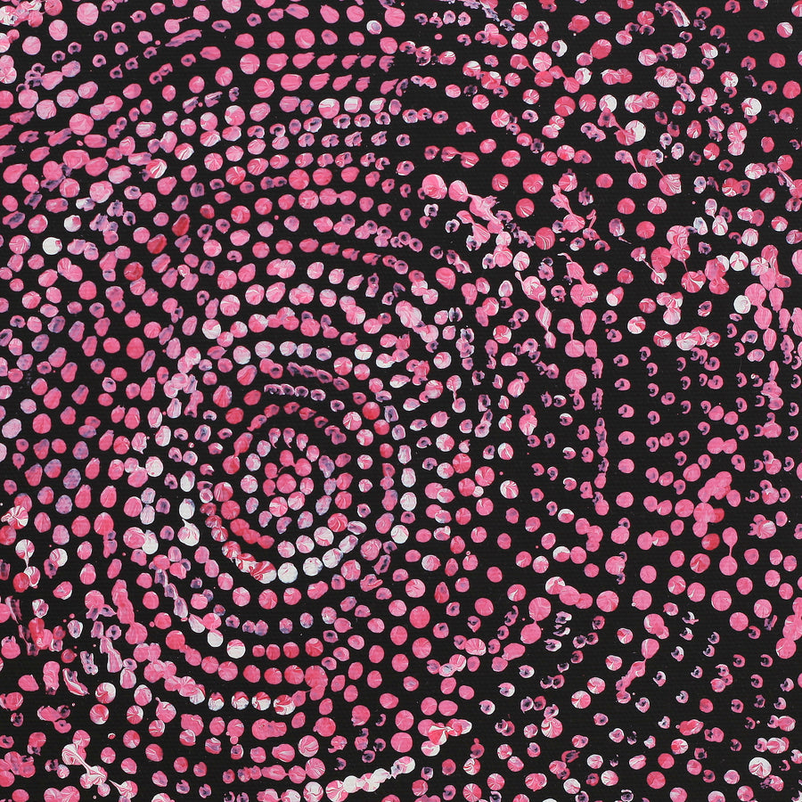 Aboriginal Artwork by Sarah Napurrurla Leo, Ngapa Jukurrpa (Water Dreaming), 30x30cm