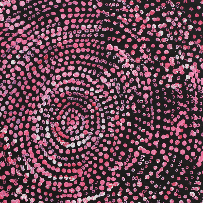 Aboriginal Artwork by Sarah Napurrurla Leo, Ngapa Jukurrpa (Water Dreaming), 30x30cm