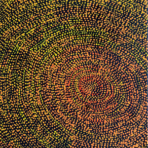 Aboriginal Art by Sarah Napurrurla Leo, Ngapa Jukurrpa (Water Dreaming), 30x30cm - ART ARK®