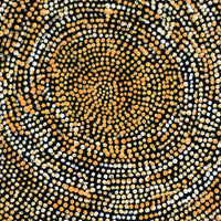 Aboriginal Artwork by Sarah Napurrurla Leo, Ngapa Jukurrpa (Water Dreaming), 30x30cm