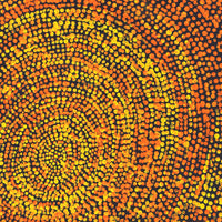 Aboriginal Artwork by Sarah Napurrurla Leo, Ngapa Jukurrpa (Water Dreaming), 30x30cm
