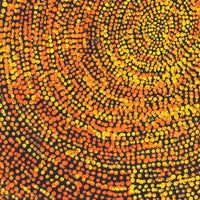 Aboriginal Artwork by Sarah Napurrurla Leo, Ngapa Jukurrpa (Water Dreaming), 30x30cm