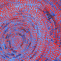 Aboriginal Artwork by Sarah Napurrurla Leo, Ngapa Jukurrpa (Water Dreaming), 30x30cm