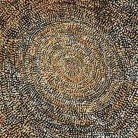 Aboriginal Artwork by Sarah Napurrurla Leo, Ngapa Jukurrpa (Water Dreaming), 30x30cm