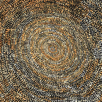 Aboriginal Art by Sarah Napurrurla Leo, Ngapa Jukurrpa (Water Dreaming), 30x30cm - ART ARK®