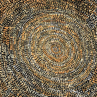 Aboriginal Artwork by Sarah Napurrurla Leo, Ngapa Jukurrpa (Water Dreaming), 30x30cm