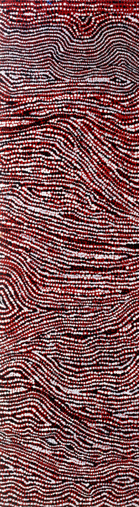 Aboriginal Artwork by Sarah Napurrurla Leo, Ngapa Jukurrpa (Water Dreaming), 107x30cm - ART ARK®
