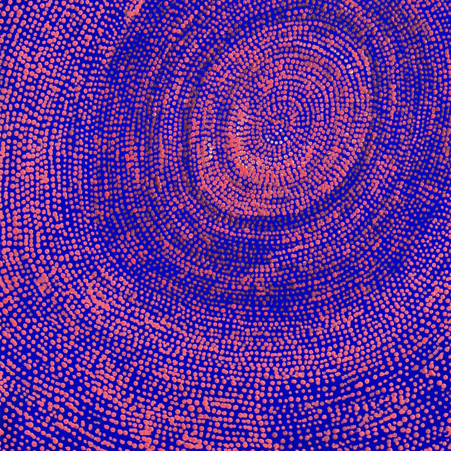 Aboriginal Artwork by Sarah Napurrurla Leo, Ngapa Jukurrpa (Water Dreaming), 61x46cm