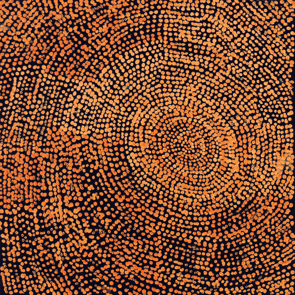 Aboriginal Artwork by Sarah Napurrurla Leo, Ngapa Jukurrpa (Water Dreaming), 30x30cm