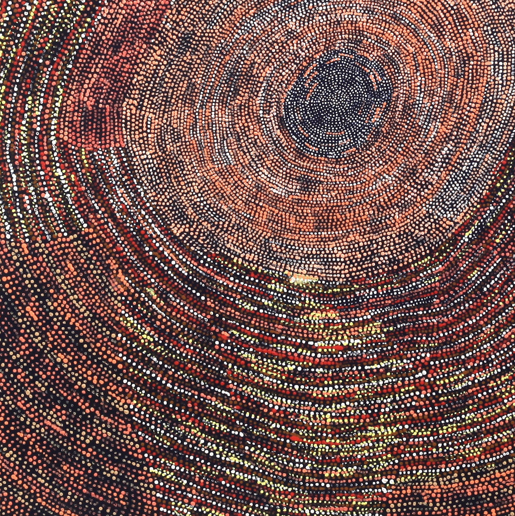 Aboriginal Artwork by Sarah Napurrurla Leo, Ngapa Jukurrpa (Water Dreaming), 91x76cm