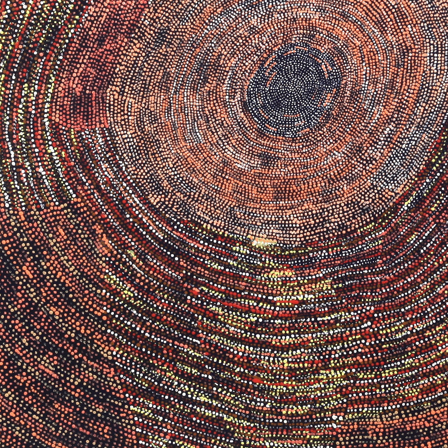 Aboriginal Artwork by Sarah Napurrurla Leo, Ngapa Jukurrpa (Water Dreaming), 91x76cm