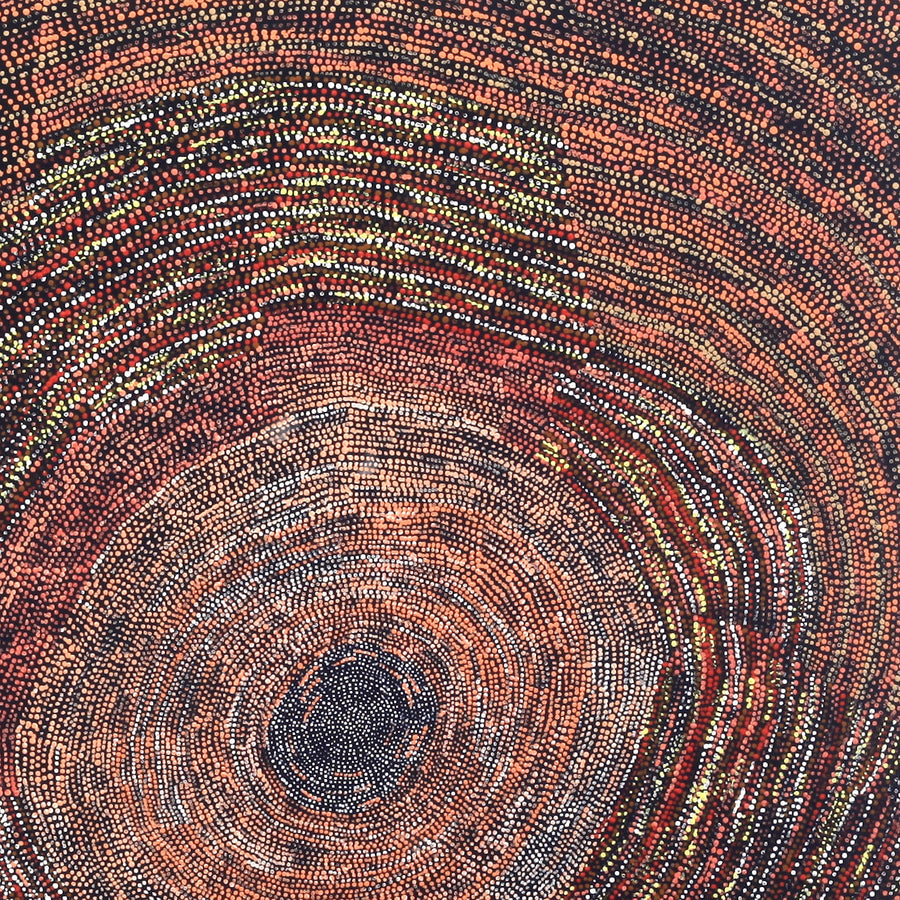Aboriginal Artwork by Sarah Napurrurla Leo, Ngapa Jukurrpa (Water Dreaming), 91x76cm