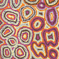 Aboriginal Artwork by Sarah Napaljarri Simms, Pikilyi Jukurrpa (Vaughan Springs Dreaming), 107x30cm
