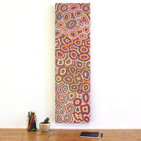 Aboriginal Artwork by Sarah Napaljarri Simms, Pikilyi Jukurrpa (Vaughan Springs Dreaming), 107x30cm