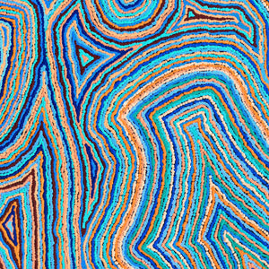 Aboriginal Artwork by Sarah Napaljarri Simms, Pikilyi Jukurrpa (Vaughan Springs Dreaming), 122x107cm - ART ARK®