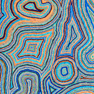 Aboriginal Artwork by Sarah Napaljarri Simms, Pikilyi Jukurrpa (Vaughan Springs Dreaming), 122x107cm - ART ARK®