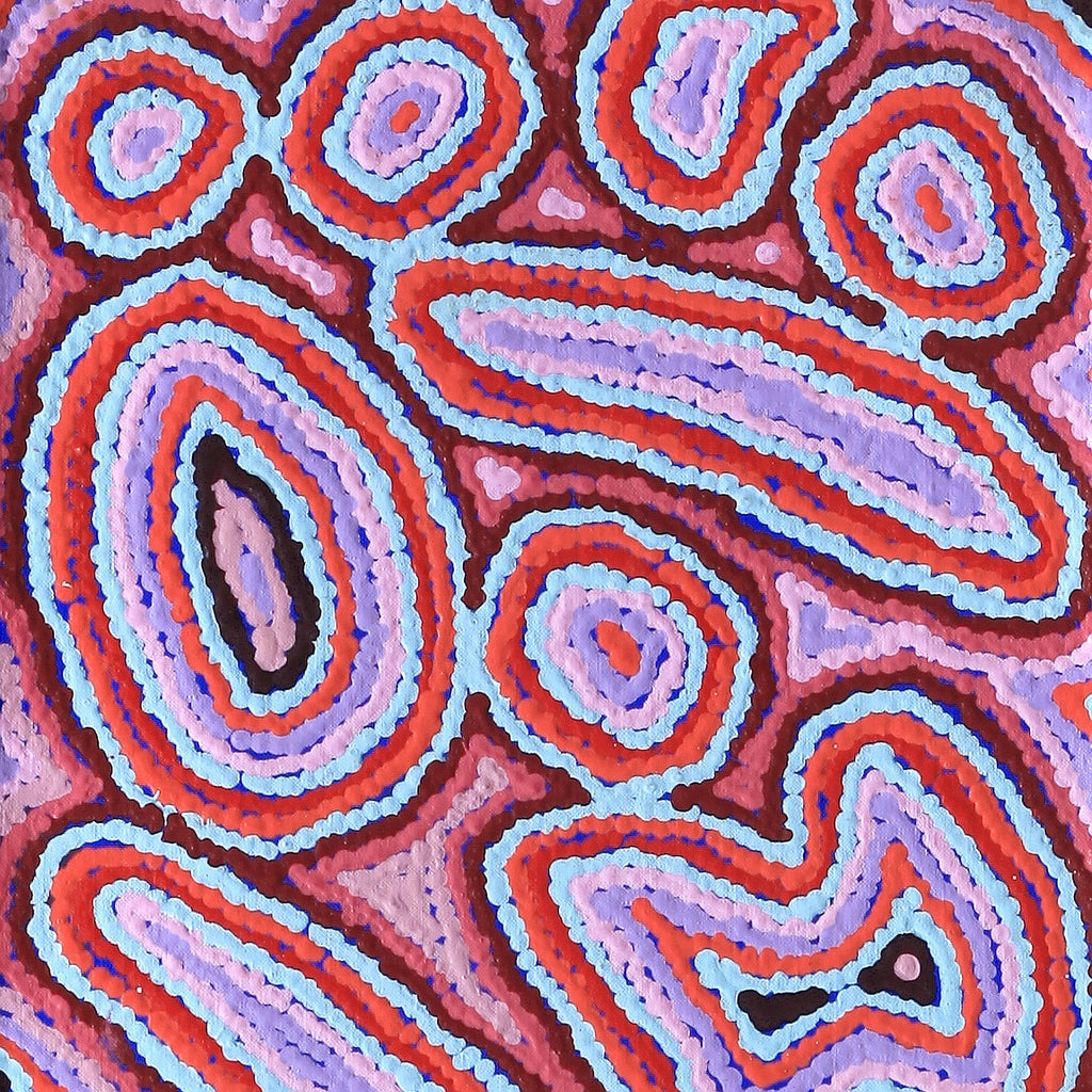 Aboriginal Artwork by Sarah Napaljarri Simms, Pikilyi Jukurrpa (Vaughan Springs Dreaming), 122x30cm