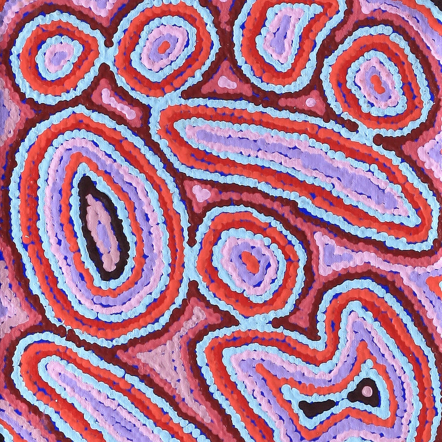 Aboriginal Artwork by Sarah Napaljarri Simms, Pikilyi Jukurrpa (Vaughan Springs Dreaming), 122x30cm