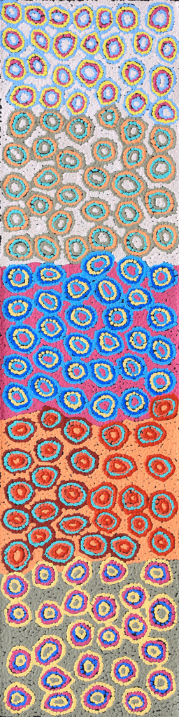 Aboriginal Artwork by Sarah Napaljarri Simms, Pikilyi Jukurrpa (Vaughan Springs Dreaming), 122x30cm