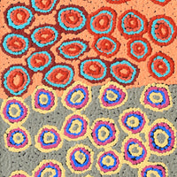 Aboriginal Artwork by Sarah Napaljarri Simms, Pikilyi Jukurrpa (Vaughan Springs Dreaming), 122x30cm