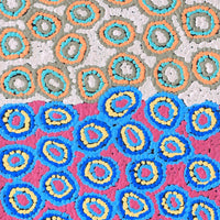 Aboriginal Artwork by Sarah Napaljarri Simms, Pikilyi Jukurrpa (Vaughan Springs Dreaming), 122x30cm
