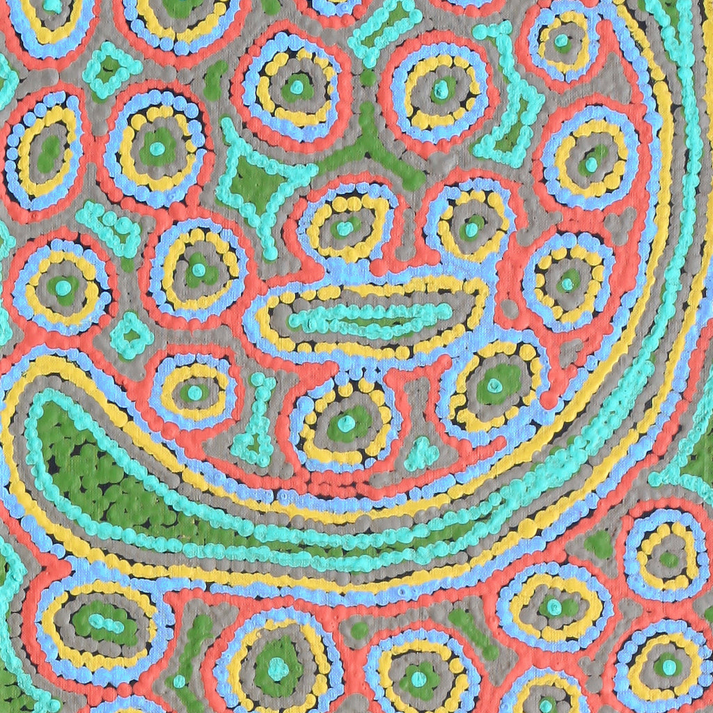 Aboriginal Art by Sarah Napaljarri Simms, Pikilyi Jukurrpa (Vaughan Springs Dreaming), 122x30cm - ART ARK®