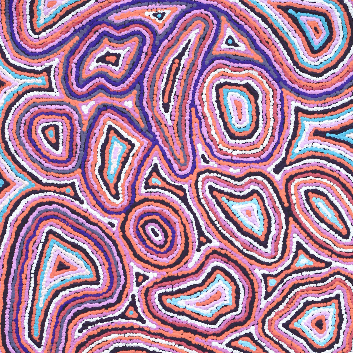 Aboriginal Artwork by Sarah Napaljarri Simms, Pikilyi Jukurrpa (Vaughan Springs Dreaming), 122x61cm
