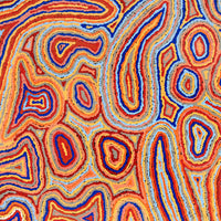 Aboriginal Artwork by Sarah Napaljarri Simms, Pikilyi Jukurrpa, 122x76cm