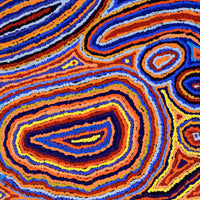 Aboriginal Artwork by Sarah Napaljarri Simms, Pikilyi Jukurrpa (Vaughan Springs Dreaming), 122x76cm