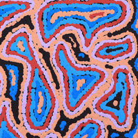 Aboriginal Artwork by Sarah Napaljarri Simms, Pikilyi Jukurrpa (Vaughan Springs Dreaming), 30x30cm