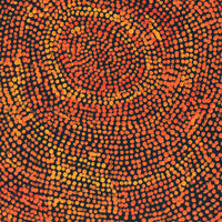 Aboriginal Artwork by Sarah Napurrurla Leo, Ngapa Jukurrpa (Water Dreaming), 30x30cm