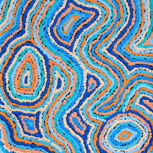 Aboriginal Artwork by Sarah Napaljarri Simms, Pikilyi Jukurrpa (Vaughan Springs Dreaming), 61x30cm - ART ARK®