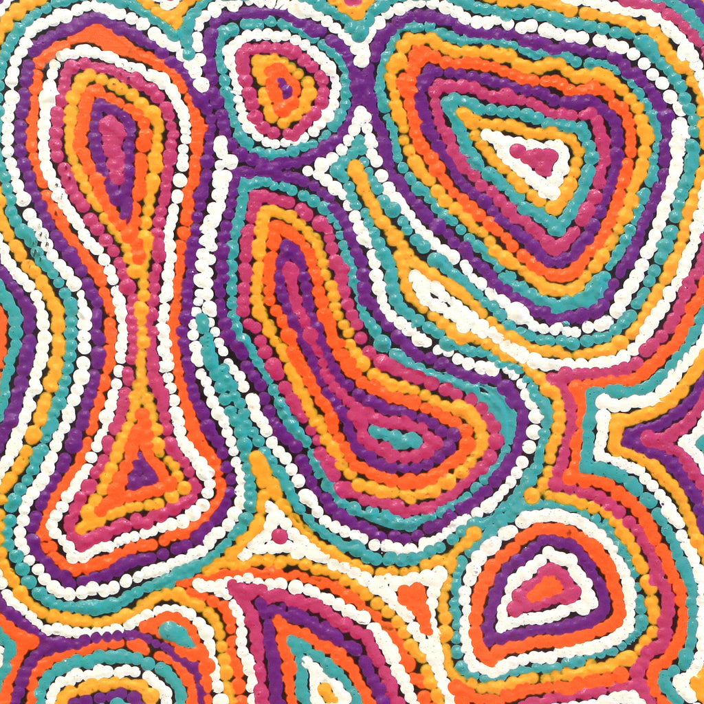 Aboriginal Artwork by Sarah Napaljarri Simms, Pikilyi Jukurrpa (Vaughan Springs Dreaming), 61x30cm