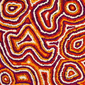 Aboriginal Artwork by Sarah Napaljarri Simms, Pikilyi Jukurrpa (Vaughan Springs Dreaming), 61x30cm - ART ARK®