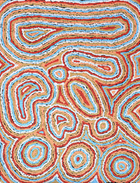 Aboriginal Artwork by Sarah Napaljarri Simms, Pikilyi Jukurrpa (Vaughan Springs Dreaming), 61x46cm