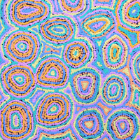 Aboriginal Artwork by Sarah Napaljarri Simms, Pikilyi Jukurrpa (Vaughan Springs Dreaming), 61x61cm