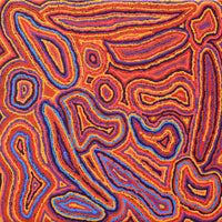 Aboriginal Art by Sarah Napaljarri Simms, Pikilyi Jukurrpa (Vaughan Springs Dreaming), 61x61cm - ART ARK®