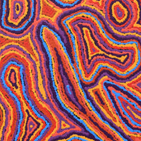Aboriginal Artwork by Sarah Napaljarri Simms, Pikilyi Jukurrpa (Vaughan Springs Dreaming), 61x61cm
