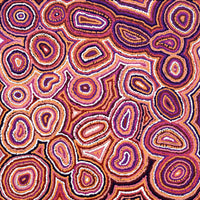 Aboriginal Artwork by Sarah Napaljarri Simms, Mina Mina Jukurrpa (Mina Mina Dreaming) - Ngalyipi, 76x76cm