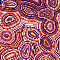 Aboriginal Artwork by Sarah Napaljarri Simms, Mina Mina Jukurrpa (Mina Mina Dreaming) - Ngalyipi, 76x76cm