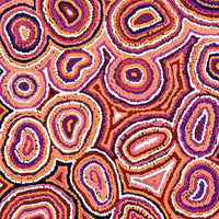 Aboriginal Artwork by Sarah Napaljarri Simms, Mina Mina Jukurrpa (Mina Mina Dreaming) - Ngalyipi, 76x76cm