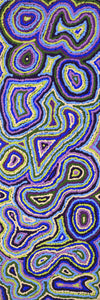 Aboriginal Artwork by Sarah Napaljarri Simms, Pikilyi Jukurrpa (Vaughan Springs Dreaming), 91x30cm - ART ARK®