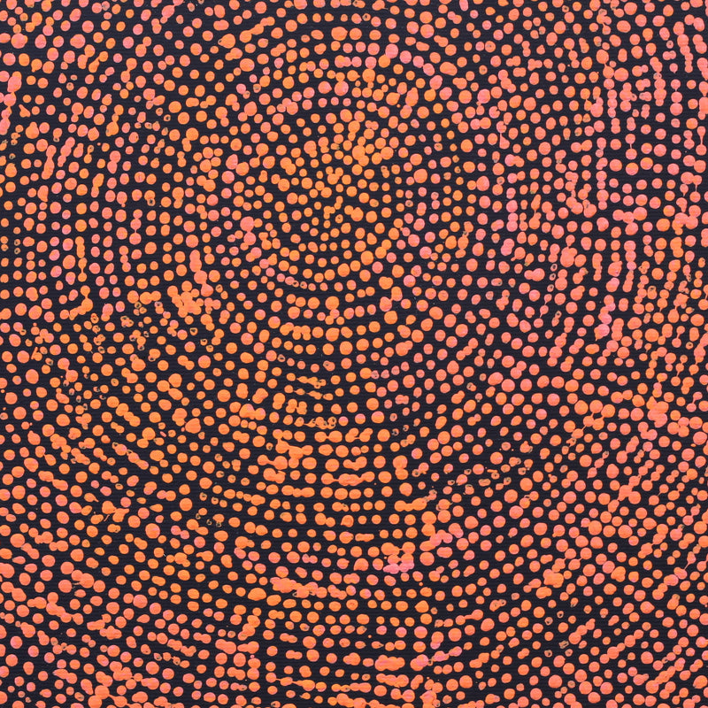 Aboriginal Artwork by Sarah Napurrurla Leo, Ngapa Jukurrpa (Water Dreaming), 30x30cm