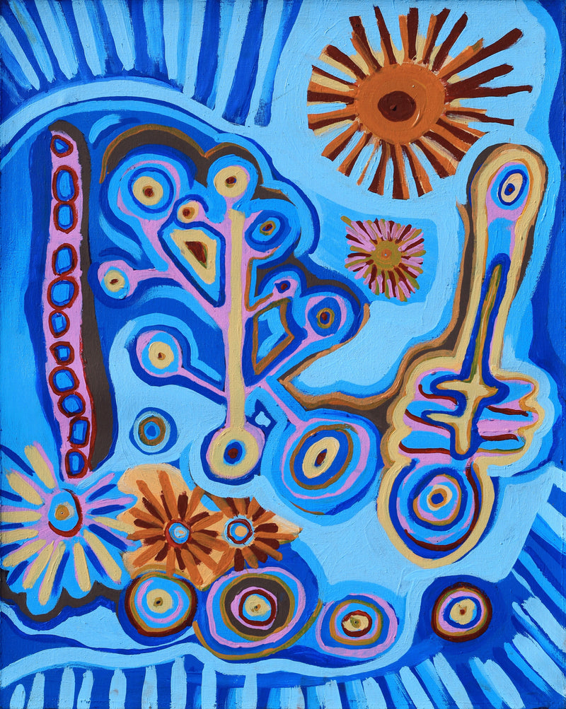 Aboriginal Artwork by Saraeva Napangardi Marshall, Mina Mina Dreaming - Ngalyipi, 76x61cm