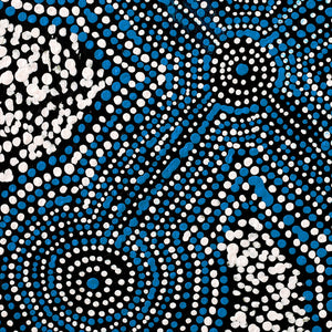 Aboriginal Artwork by Savannah Napurrurla Ross, Patterns of the Landscape around Yuendumu, 30x30cm - ART ARK®