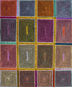 Aboriginal Artwork by Savonne Brown, Tjanpi, 91x76cm - ART ARK®