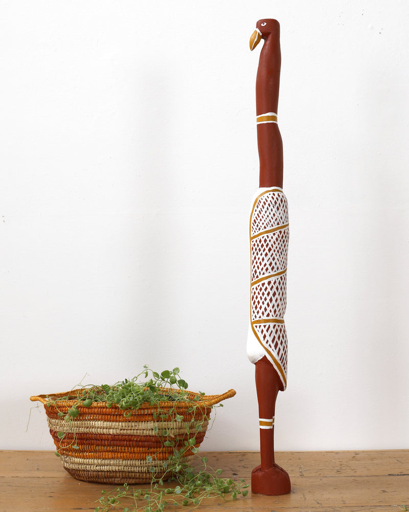 Aboriginal Artwork by Sebastian Buntarrawuy Wunungmurra - Eagle Sculpture, 82cm
